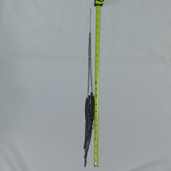 Long Multi Layer Chain Necklace - Picture 7 of 8